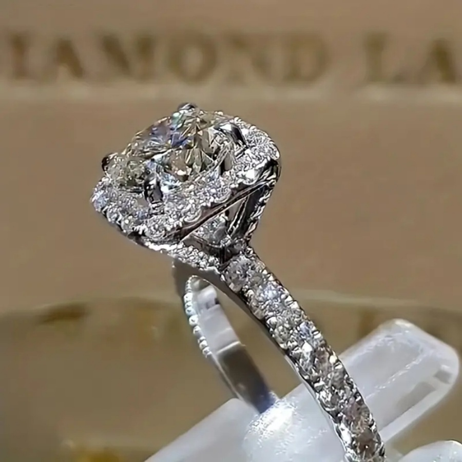 CZ Copper Engagement Ring | Bridal Wedding Valentine's Gift